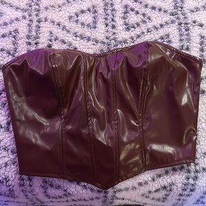 Never worn : Leather corset top